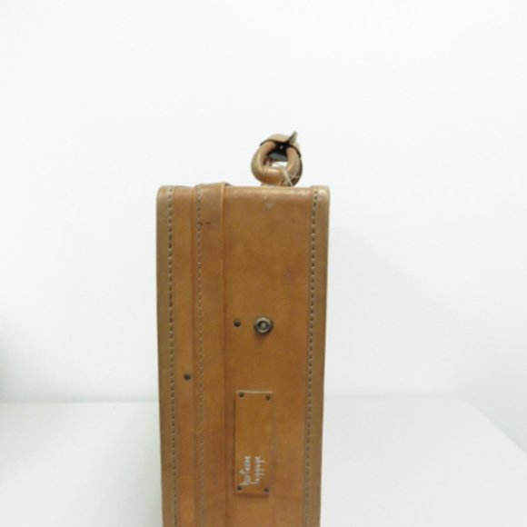 Hartmann briefcase saddle brown leather attache brass locks vintage 18" - Picture 4 of 14